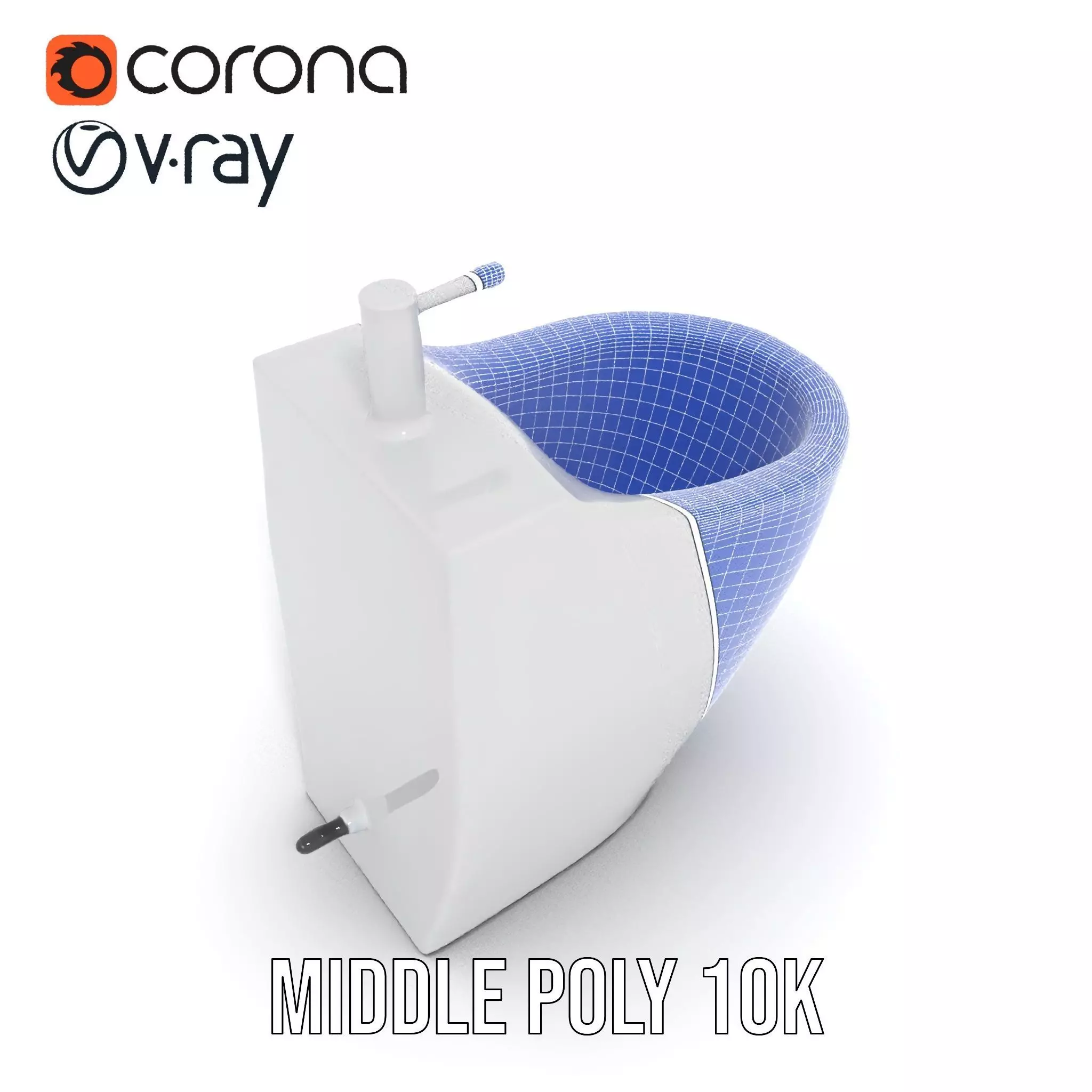 Sleek White Bidet model pack Low-poly 3D model_26