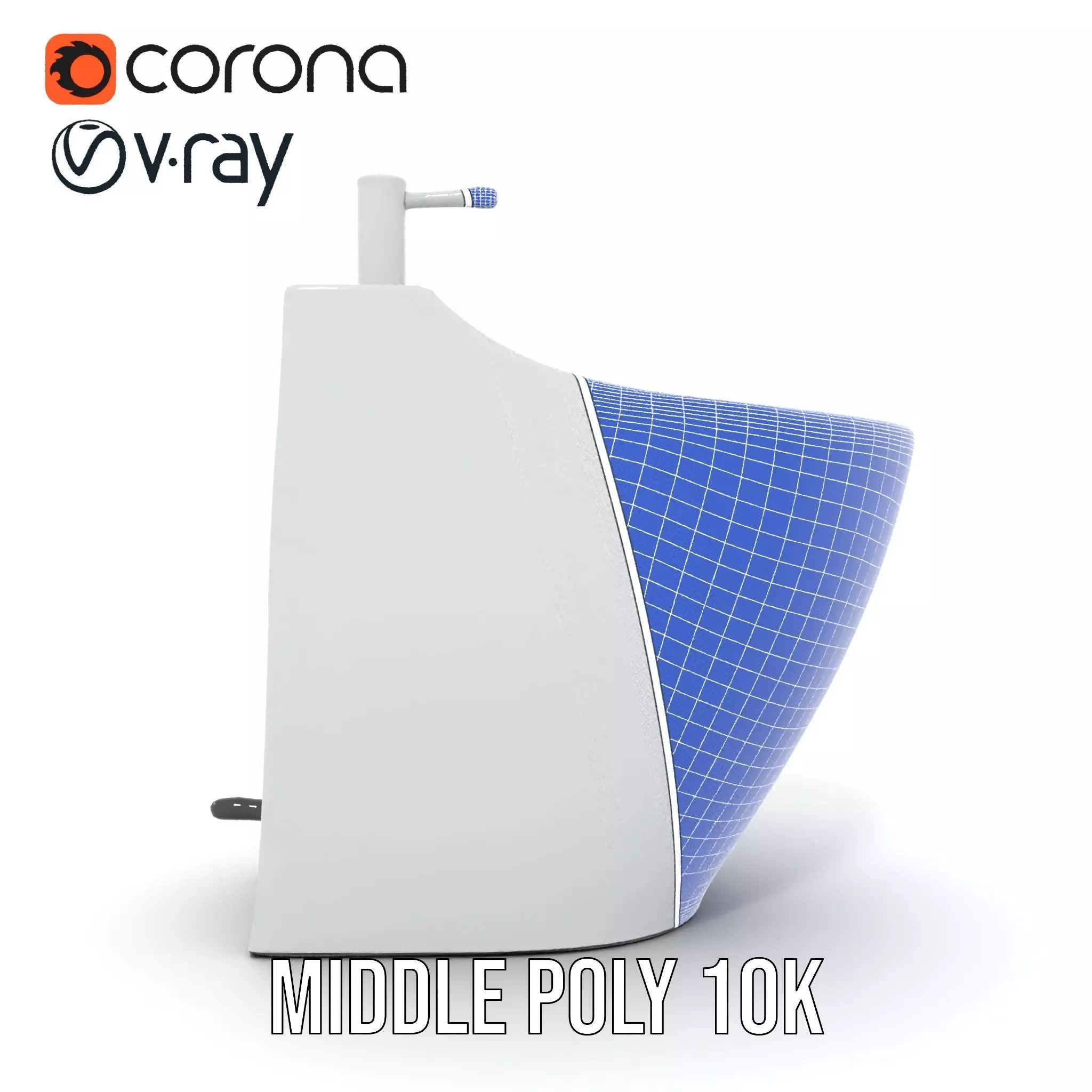 Sleek White Bidet model pack Low-poly 3D model_29