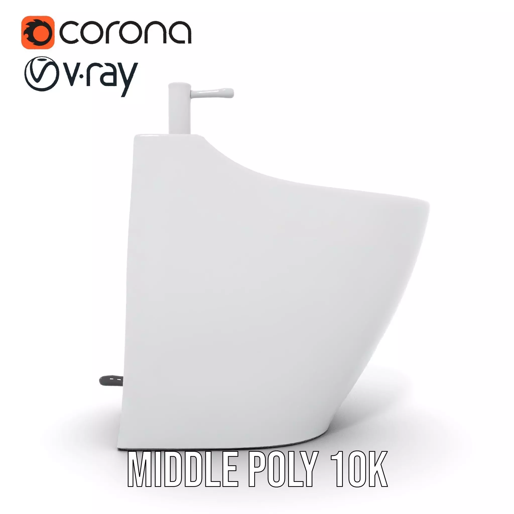 Sleek White Bidet model pack Low-poly 3D model_21