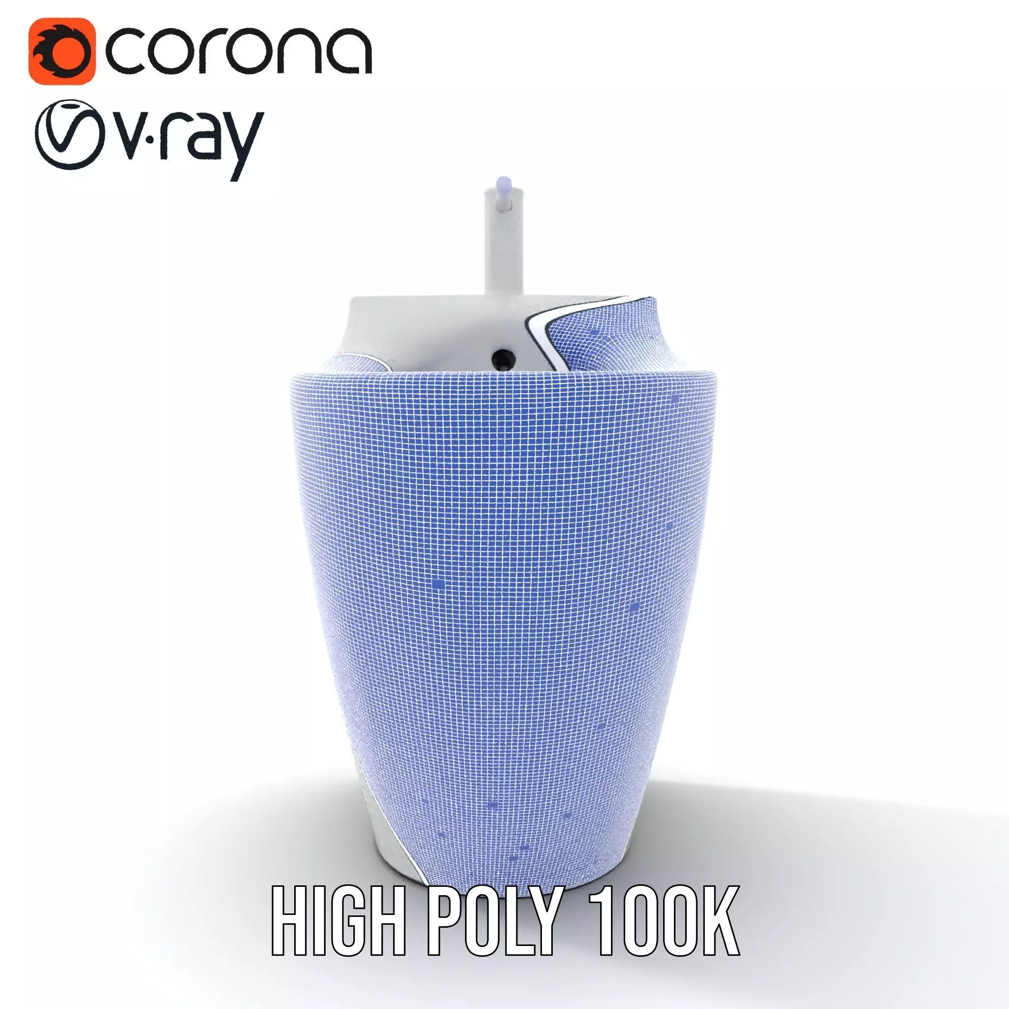 Sleek White Bidet model pack Low-poly 3D model_34