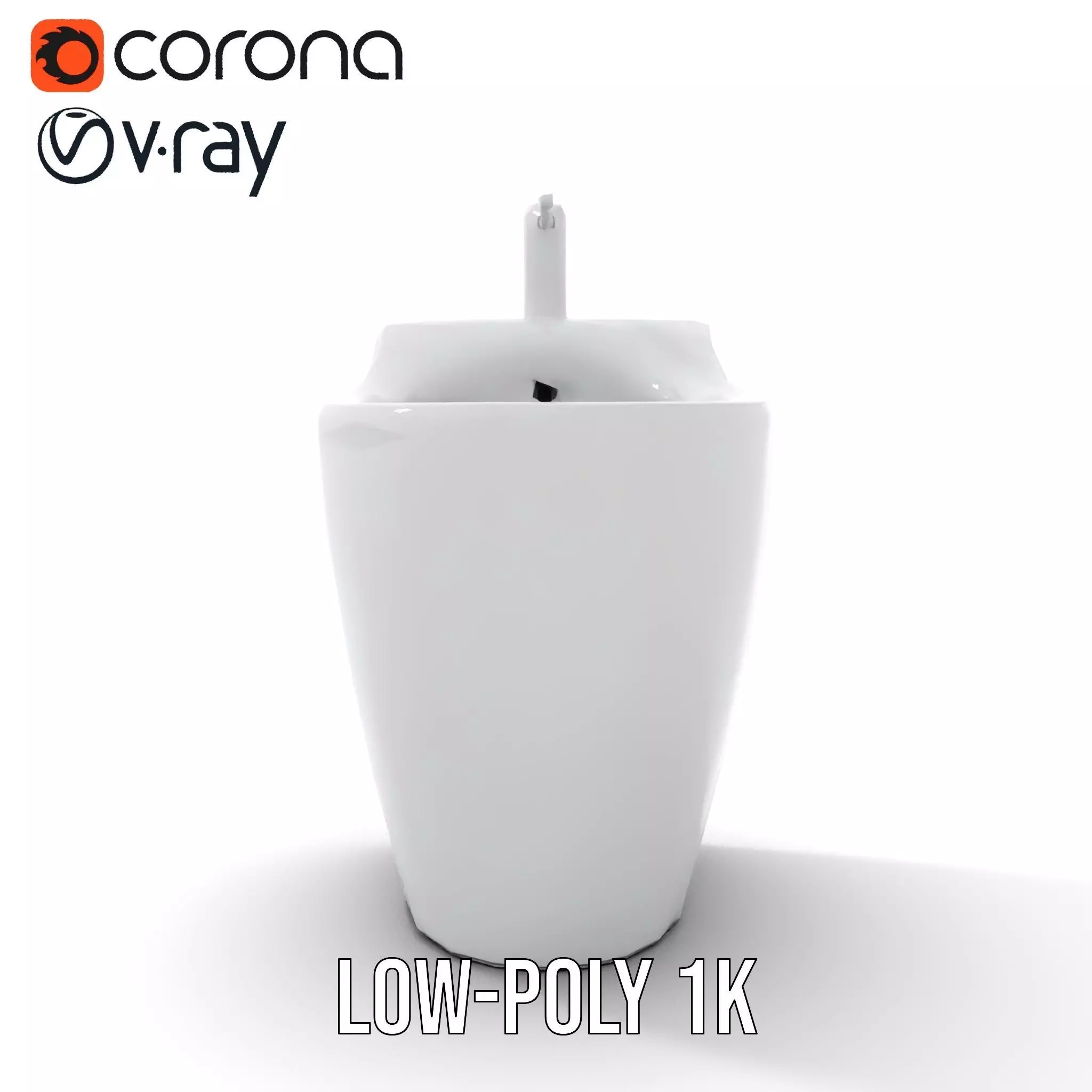 Sleek White Bidet model pack Low-poly 3D model_17