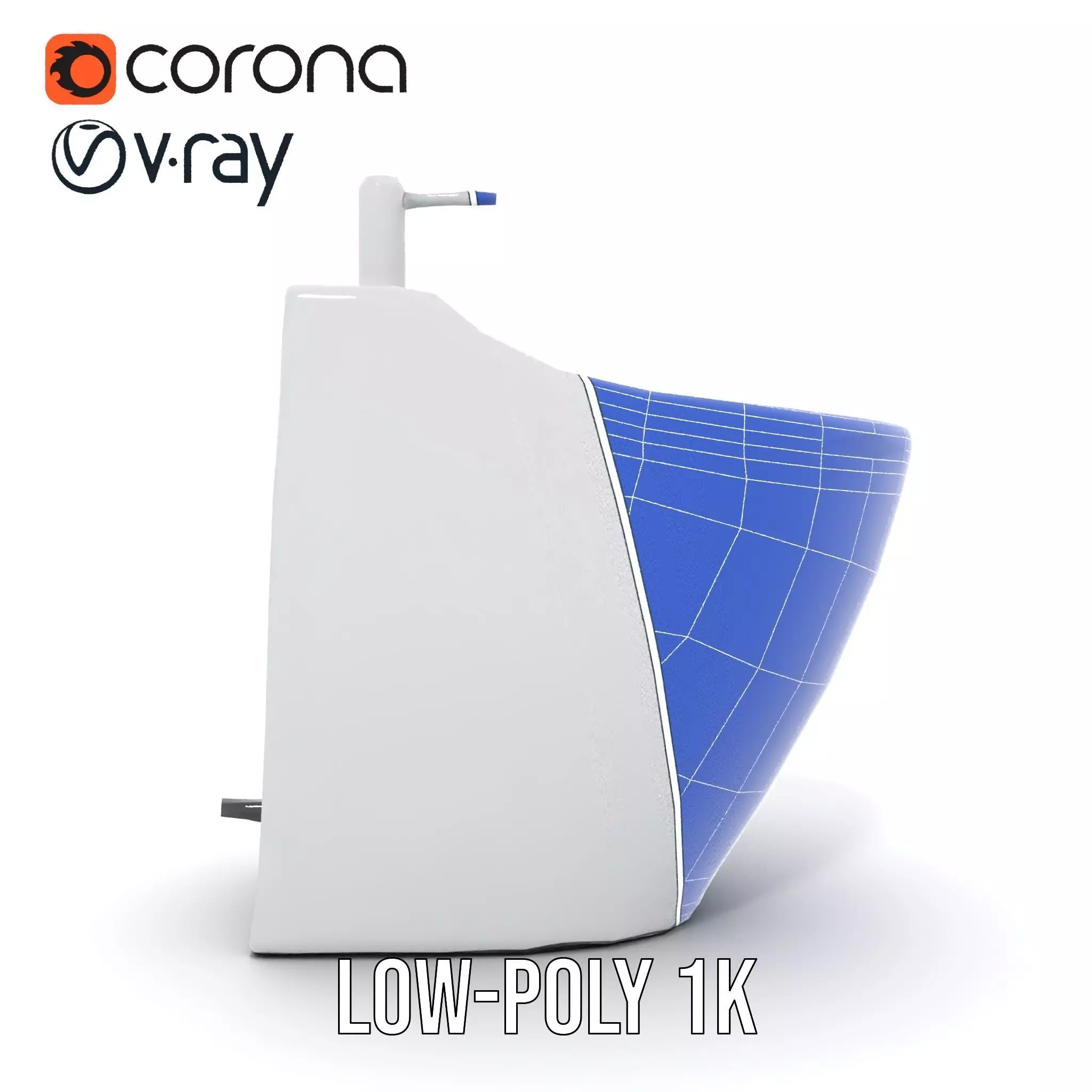 Sleek White Bidet model pack Low-poly 3D model_30