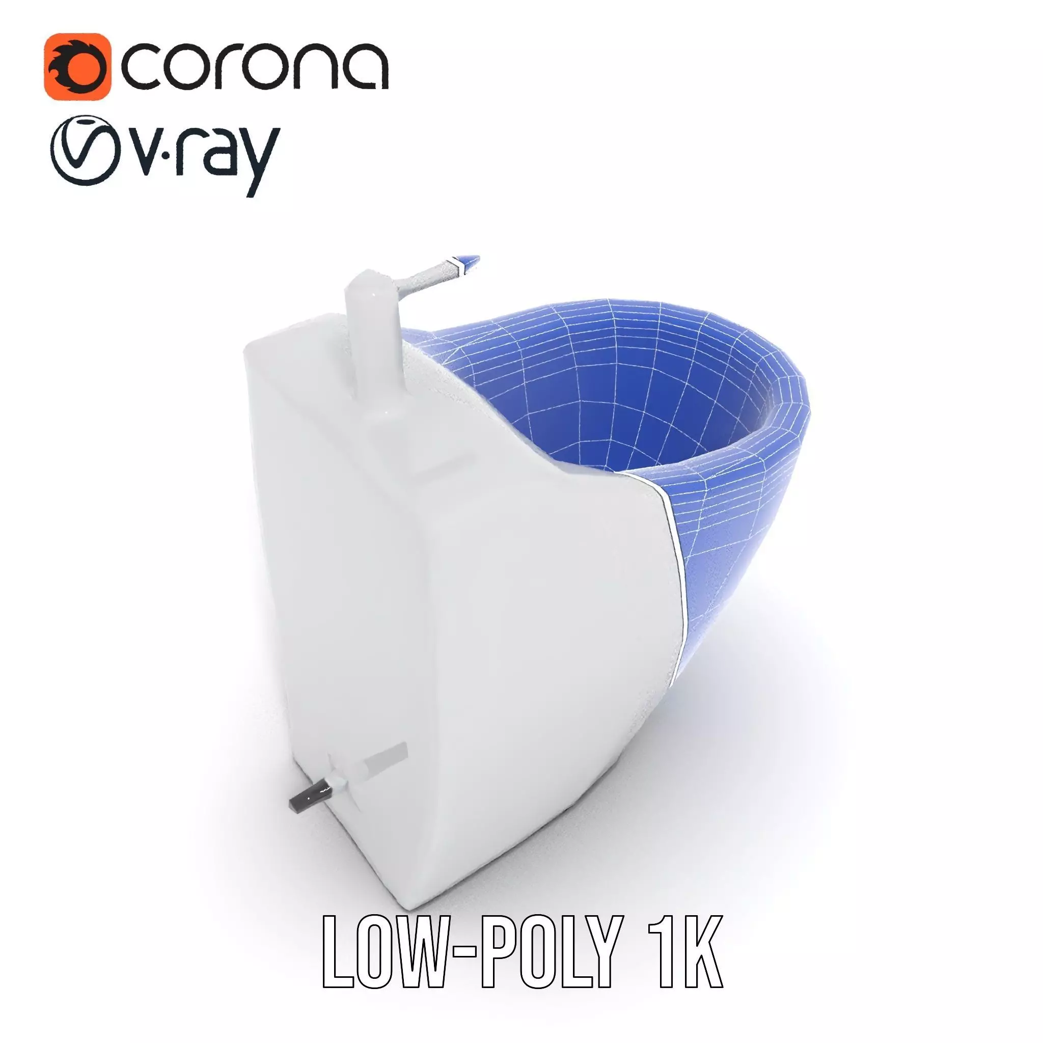 Sleek White Bidet model pack Low-poly 3D model_22