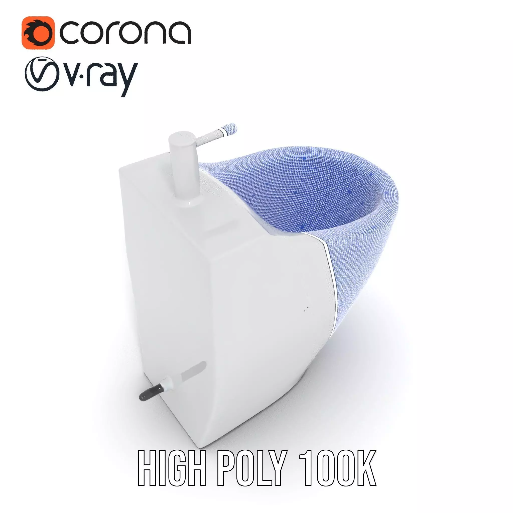 Sleek White Bidet model pack Low-poly 3D model_32