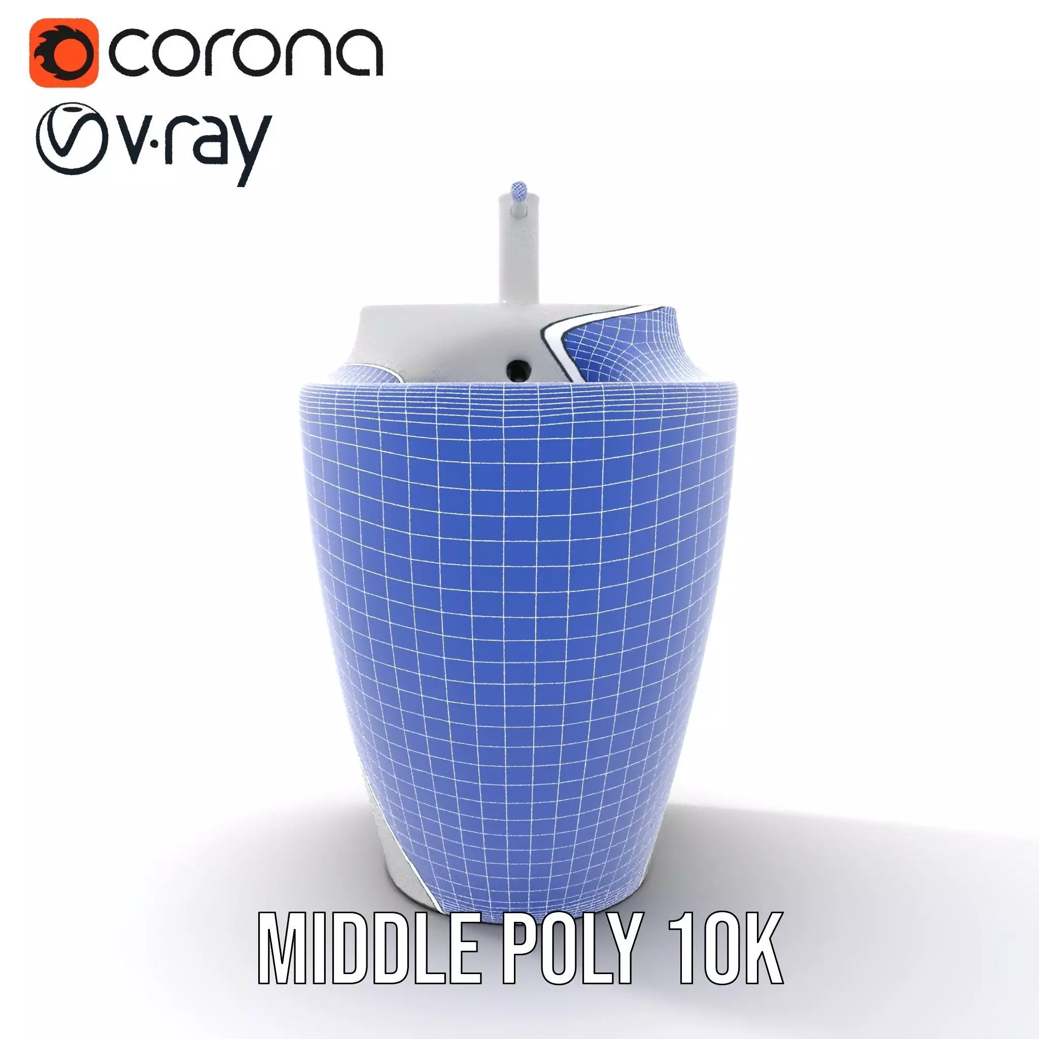 Sleek White Bidet model pack Low-poly 3D model_23