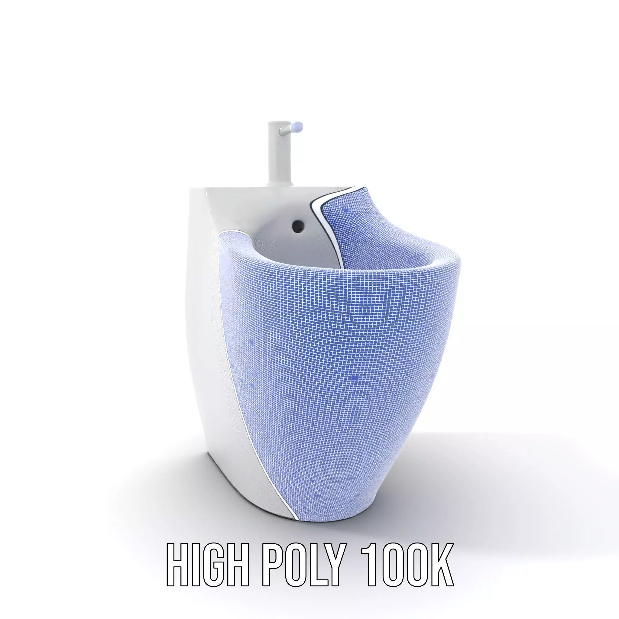 Sleek White Bidet model pack Low-poly 3D model_4