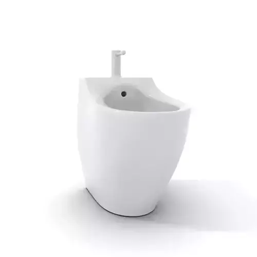 Sleek White Bidet model pack Low-poly 3D model