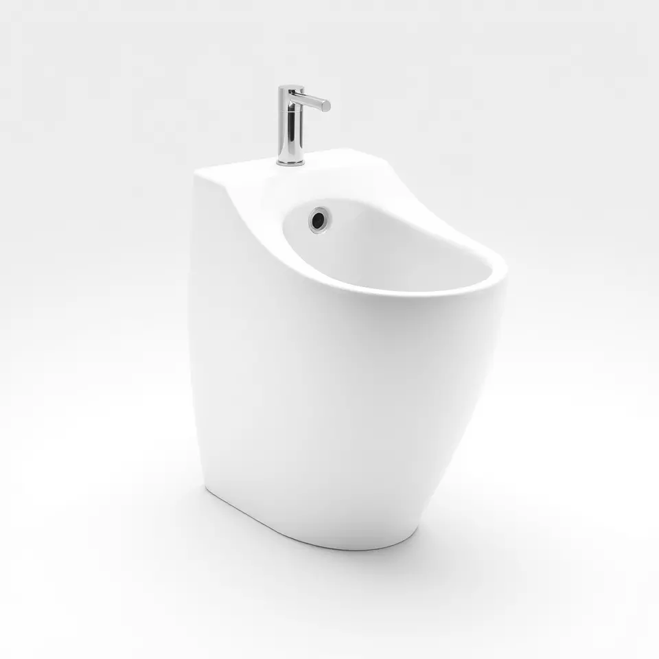 Sleek White Bidet model pack Low-poly 3D model_2