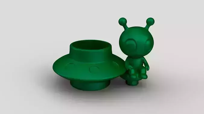 Cute Alien UFO Pen Holder