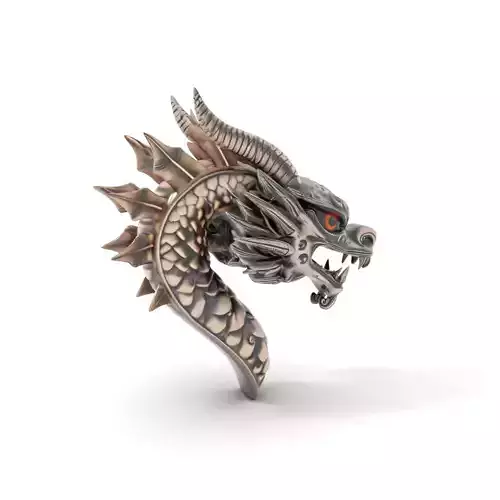 Silver Dragon Sculpture model pack