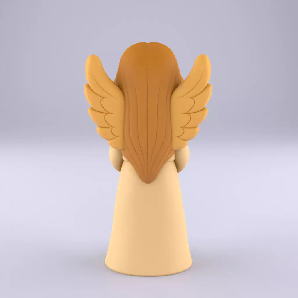 Cute Smiling Angel 3D Print STL Christmas Decor 3D print model_2