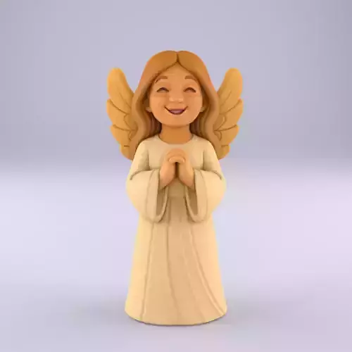 Cute Smiling Angel 3D Print STL Christmas Decor 3D print model