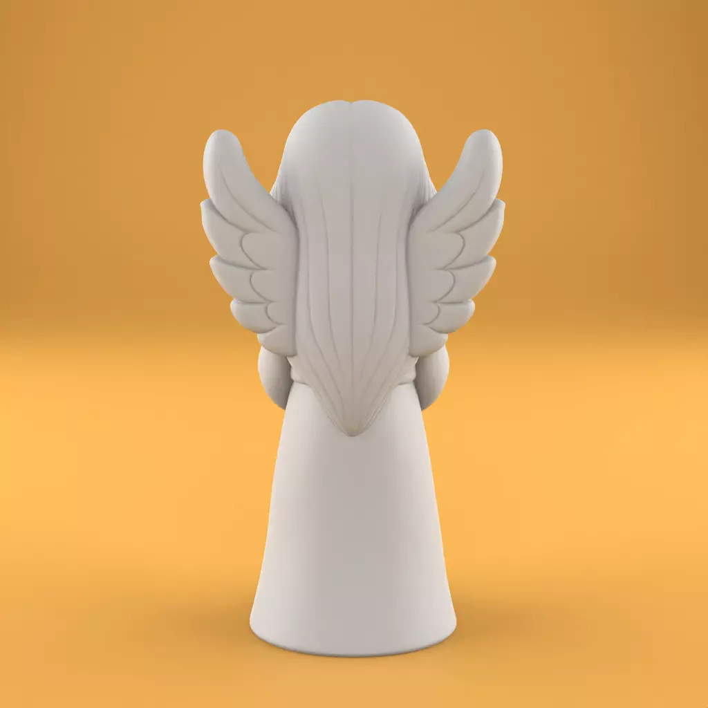 Cute Smiling Angel 3D Print STL Christmas Decor 3D print model_6