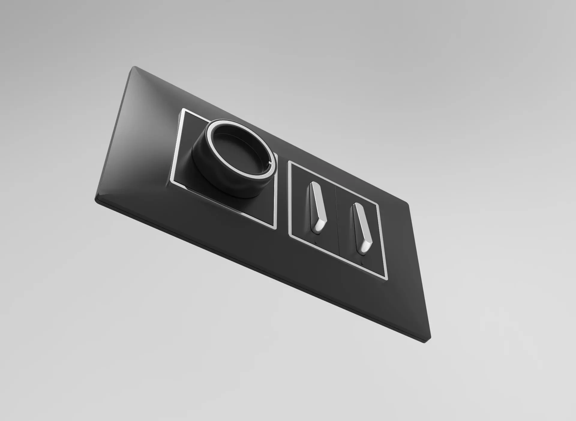 Modern Electric Switch Panel 3D Model Low-poly 3D model_0