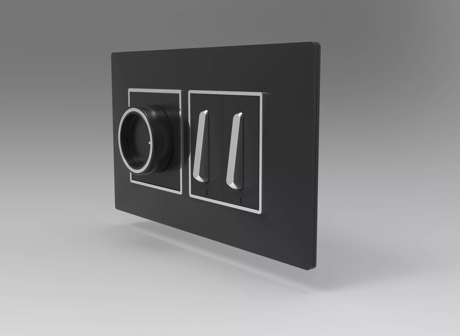 Modern Electric Switch Panel 3D Model Low-poly 3D model_2