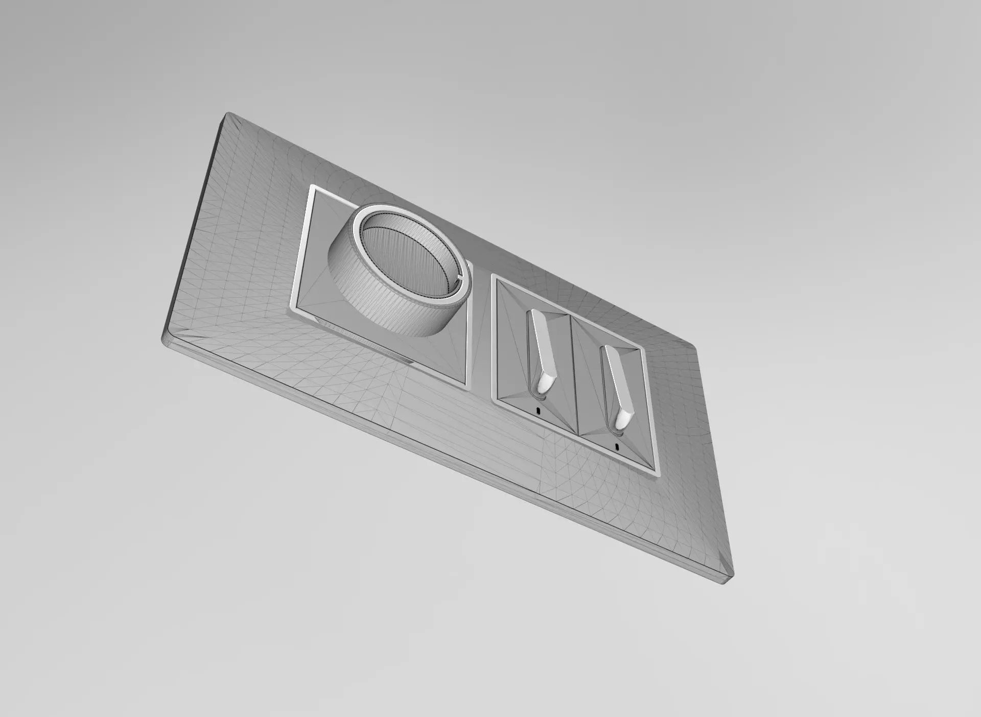 Modern Electric Switch Panel 3D Model Low-poly 3D model_1