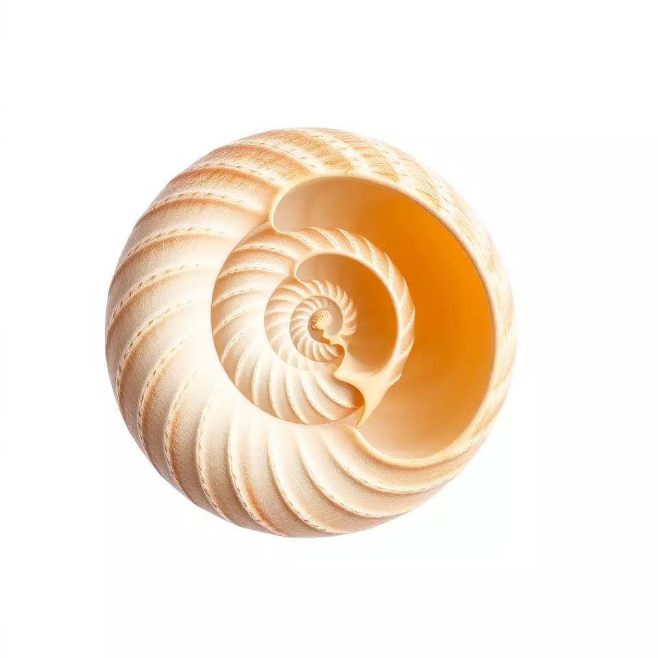 Nautilus Shell Spiral model pack Low-poly 3D model_2