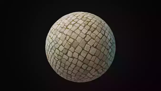 Lisbon town cobblestone PBR Material