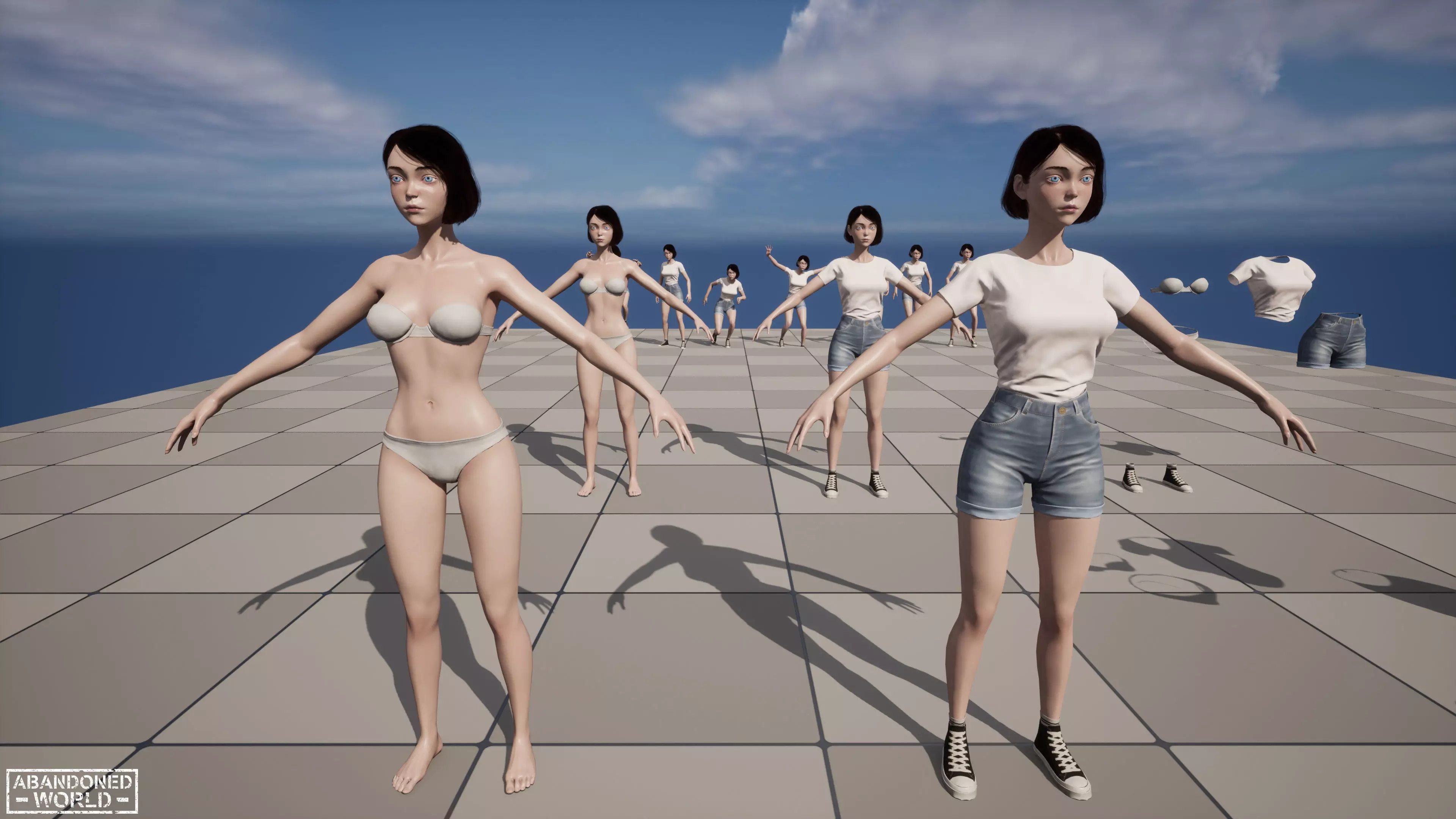 Girl Ani Low-poly 3D model_19