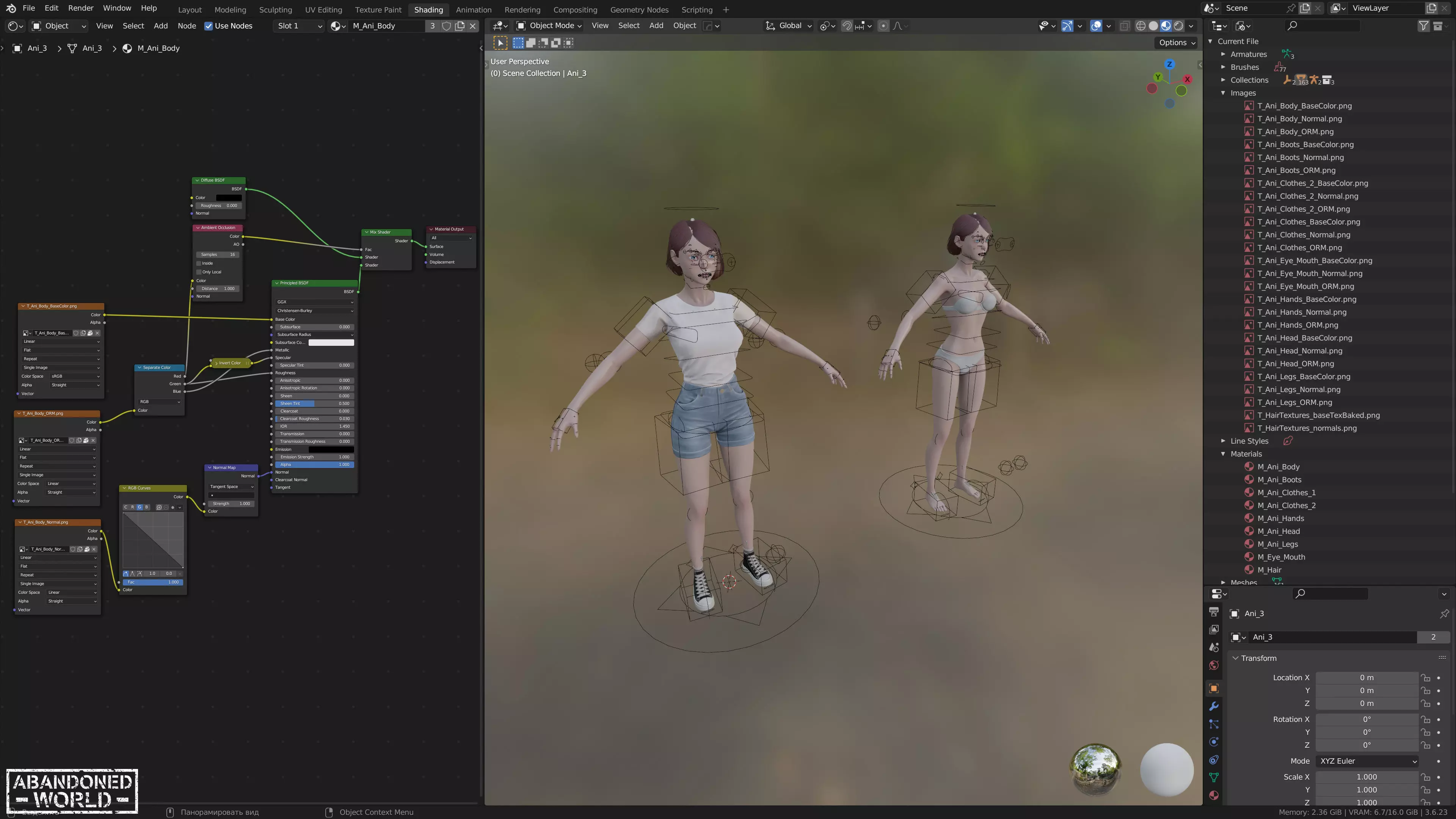 Girl Ani Low-poly 3D model_17