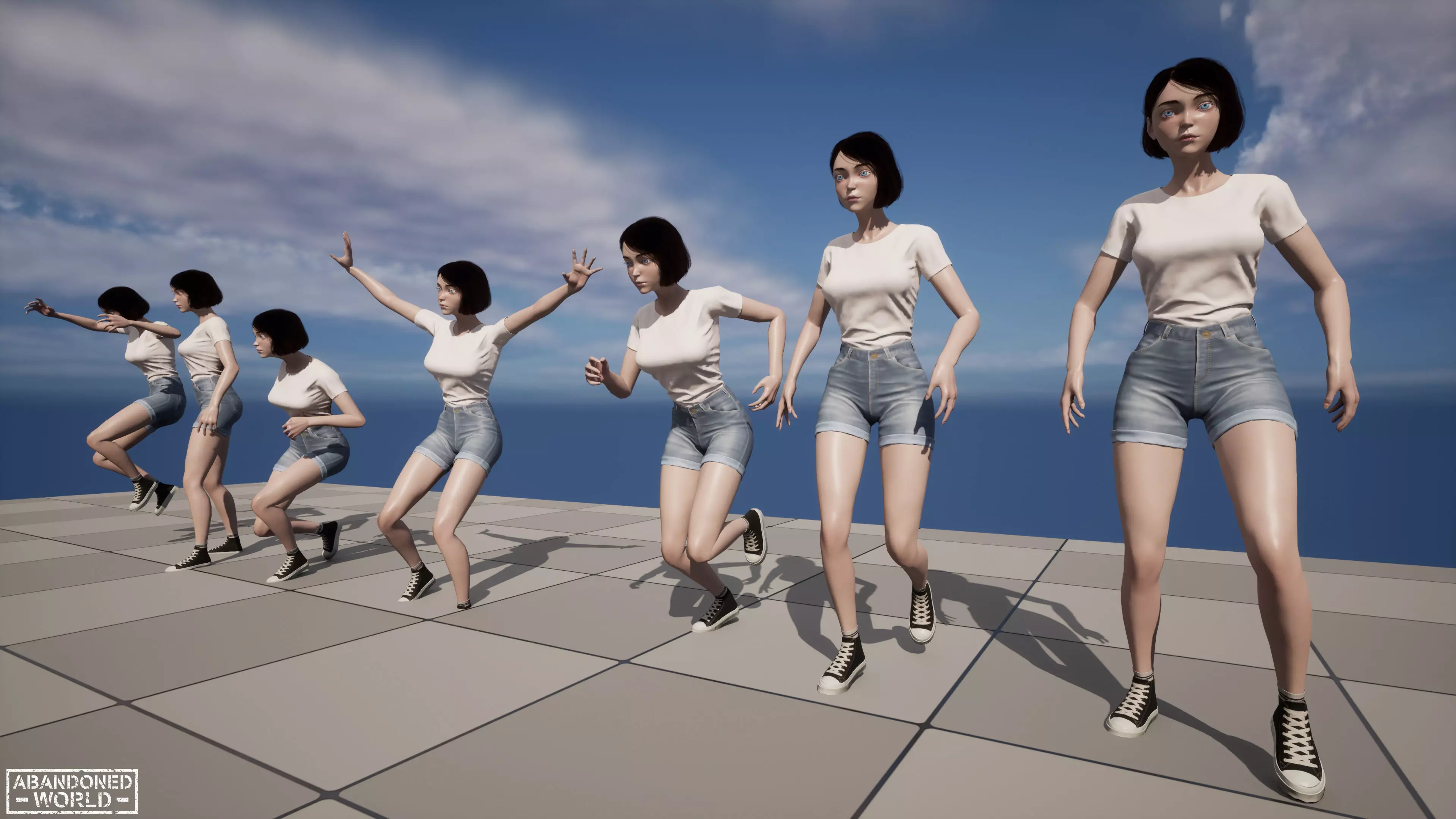 Girl Ani Low-poly 3D model_25