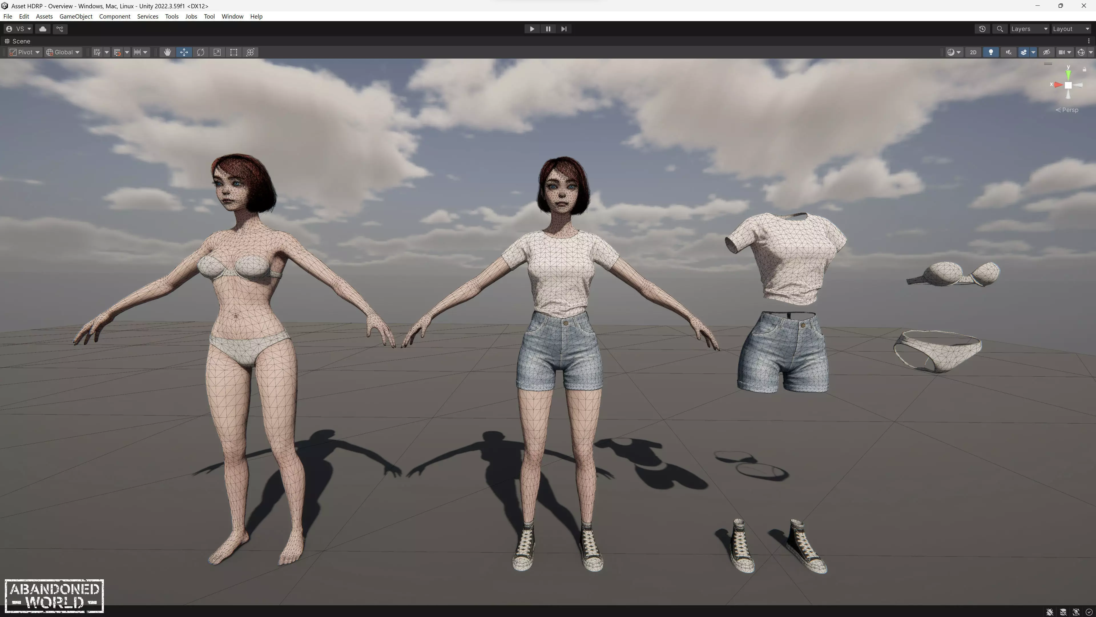 Girl Ani Low-poly 3D model_27