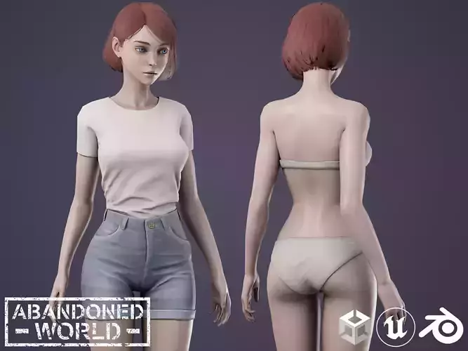 Girl Ani Low-poly 3D model