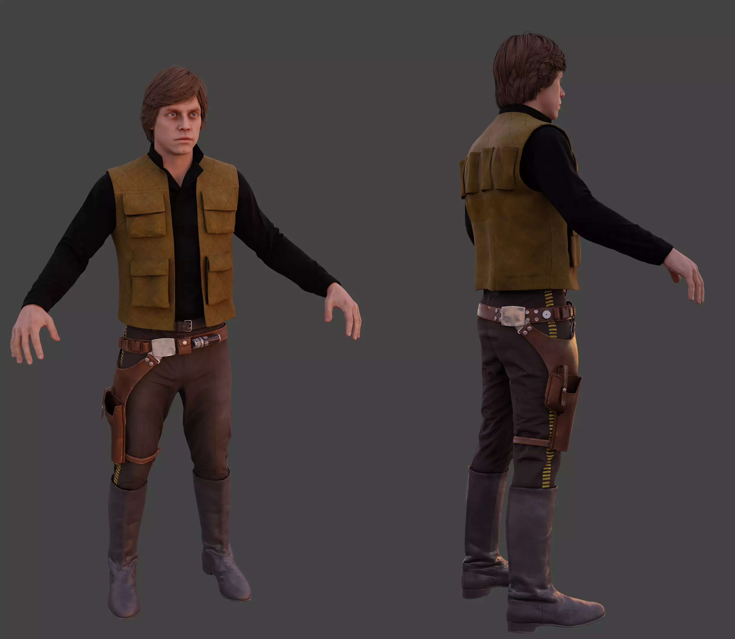 Luke Skywalker - Star Wars Shadows of the Empire 3D model_0