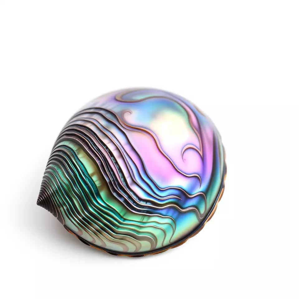 Iridescent Seashell model pack Low-poly 3D model_2