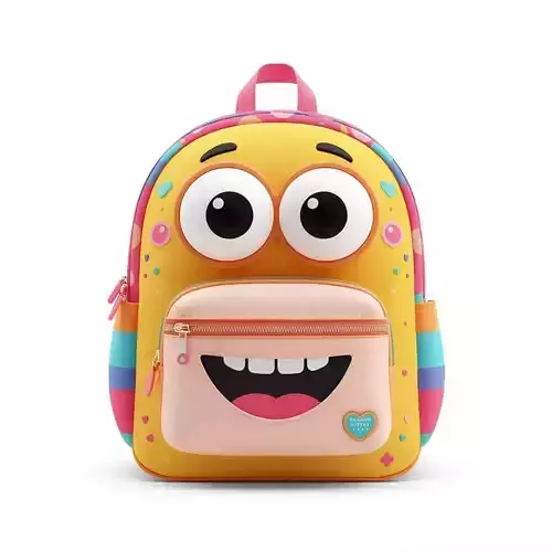 Cute Monster Character Backpack 3D Model