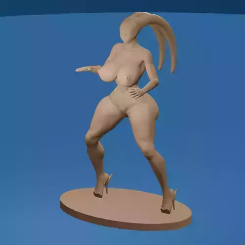 Curvy Alien Warrior Sci-Fi Pinup Statue