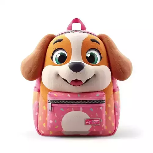 Adorable Puppy Dog Character Backpack 3D Model