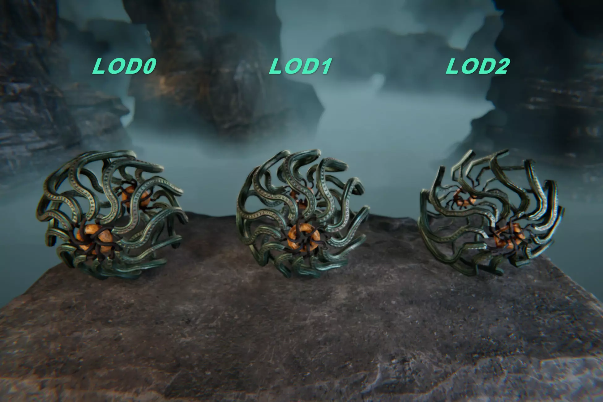 Ancient Artifacts 5 Package Low-poly 3D model_9