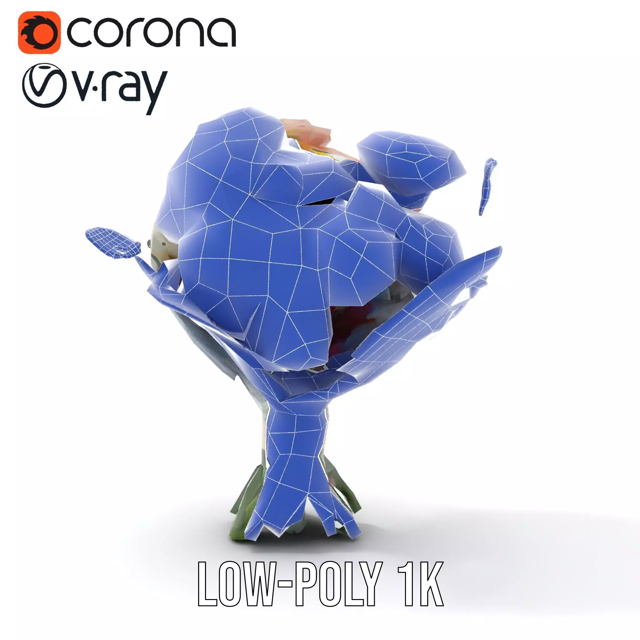 Elegant Floral Bouquet model pack Low-poly 3D model_30