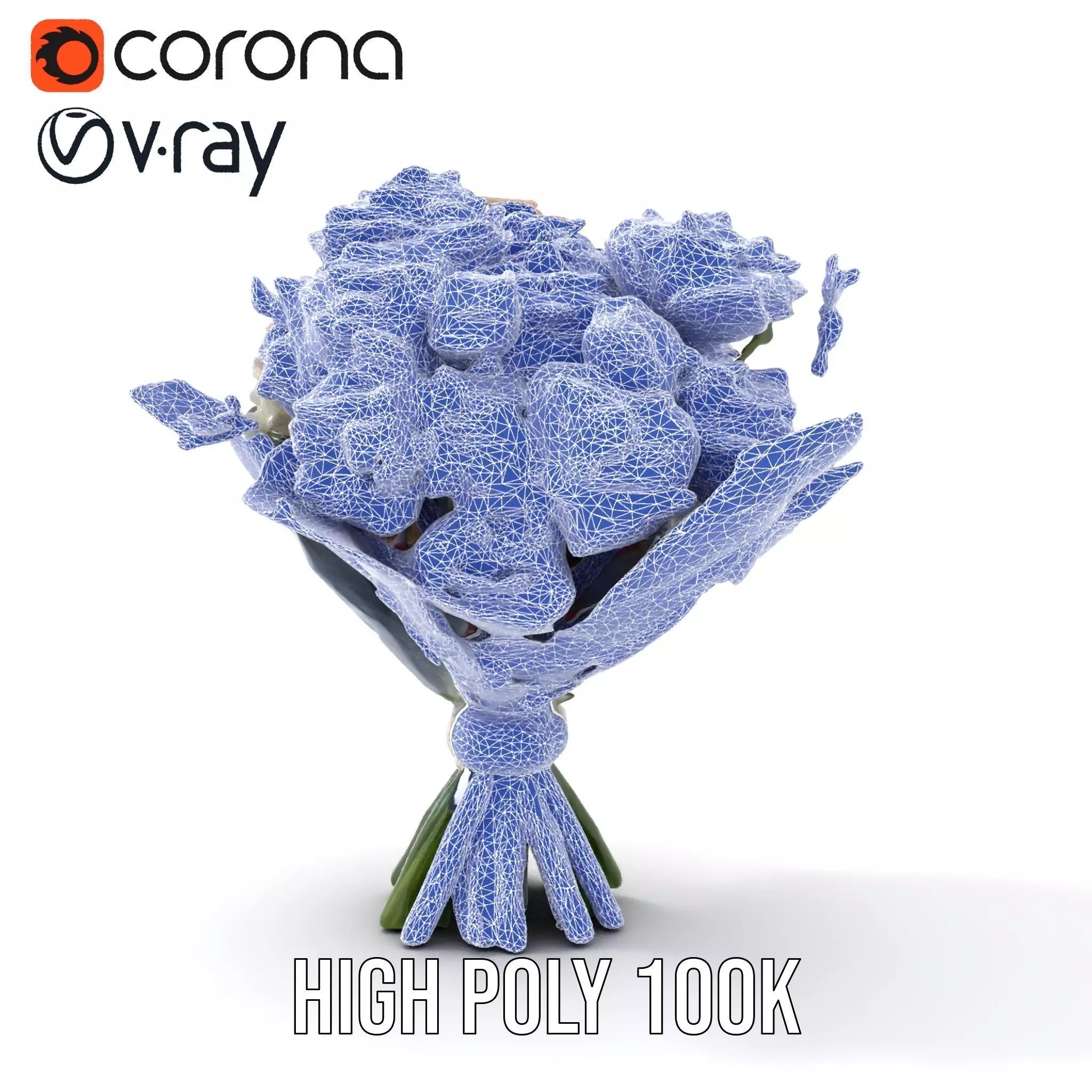 Elegant Floral Bouquet model pack Low-poly 3D model_24