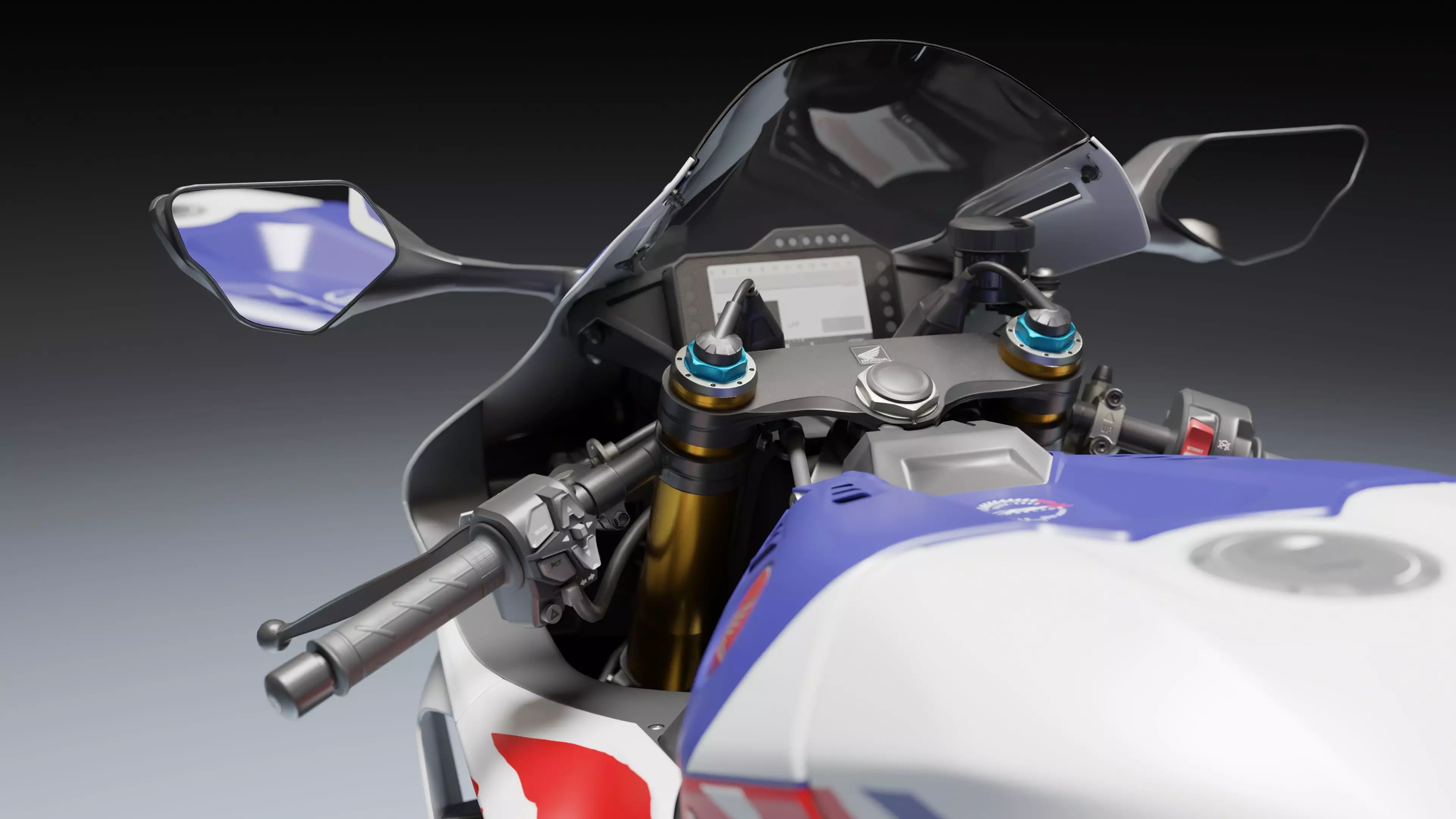 Honda CBR 1000RR-R Fireblade SP 2022 Low-poly 3D model_10