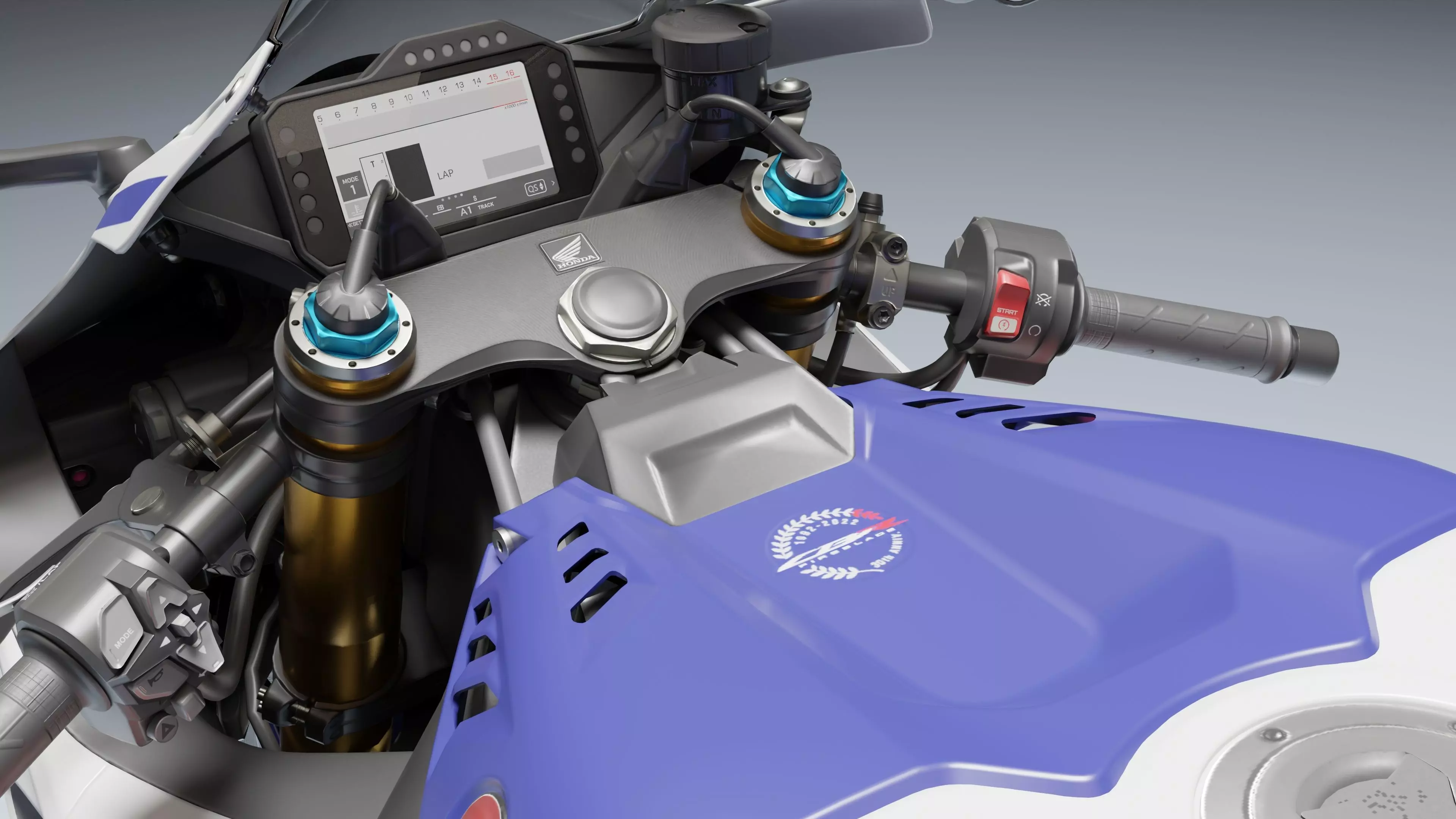 Honda CBR 1000RR-R Fireblade SP 2022 Low-poly 3D model_13