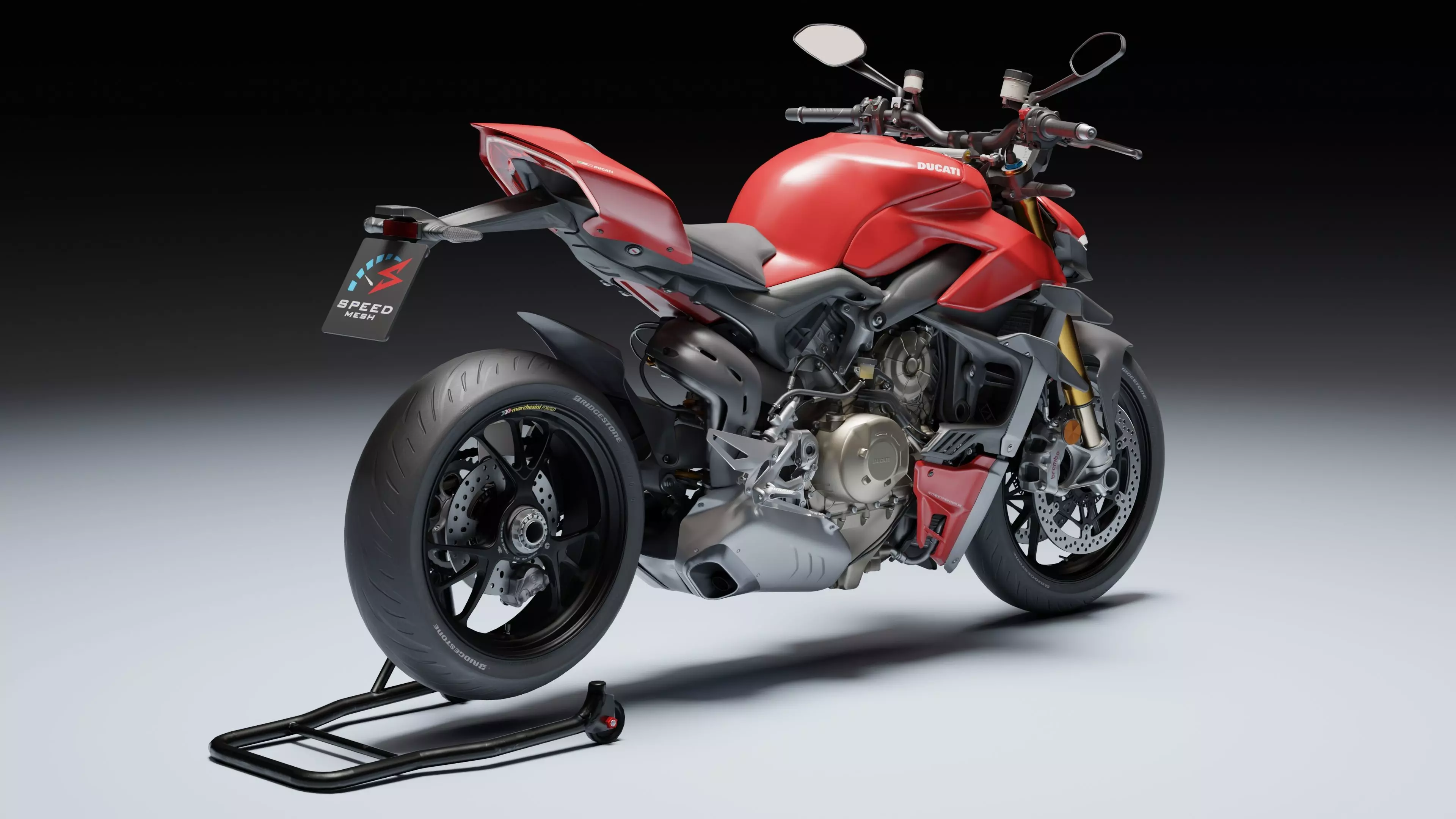 Ducati Streetfighter V4 2021 Low-poly 3D model_8