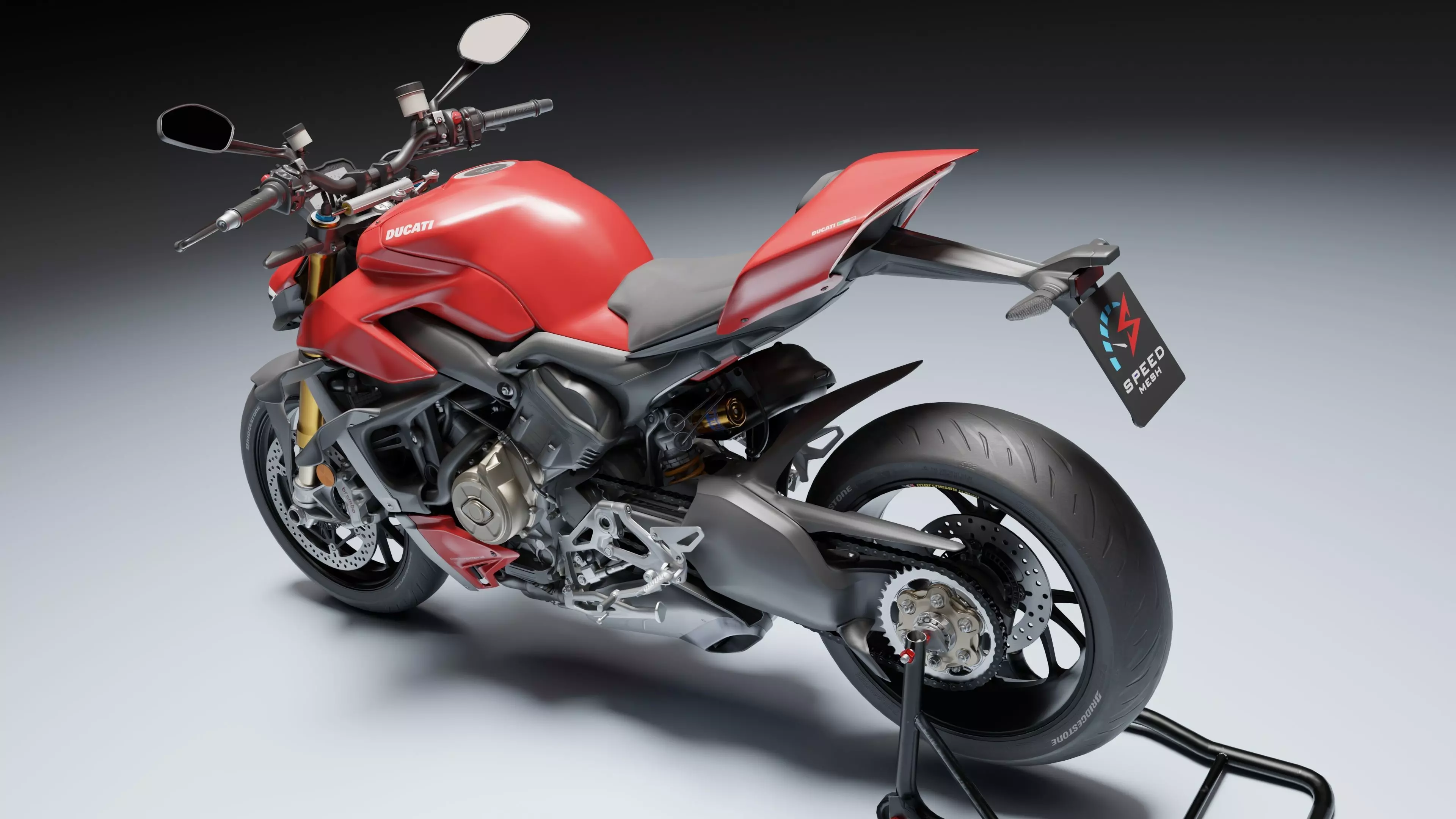 Ducati Streetfighter V4 2021 Low-poly 3D model_4