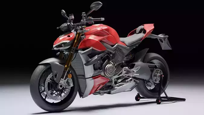 Ducati Streetfighter V4 2021 Low-poly 3D model