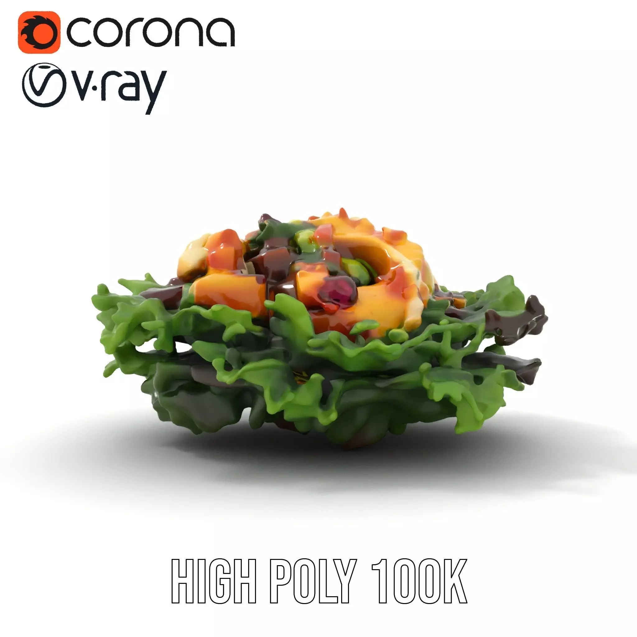 Vibrant Salad model pack Low-poly 3D model_25
