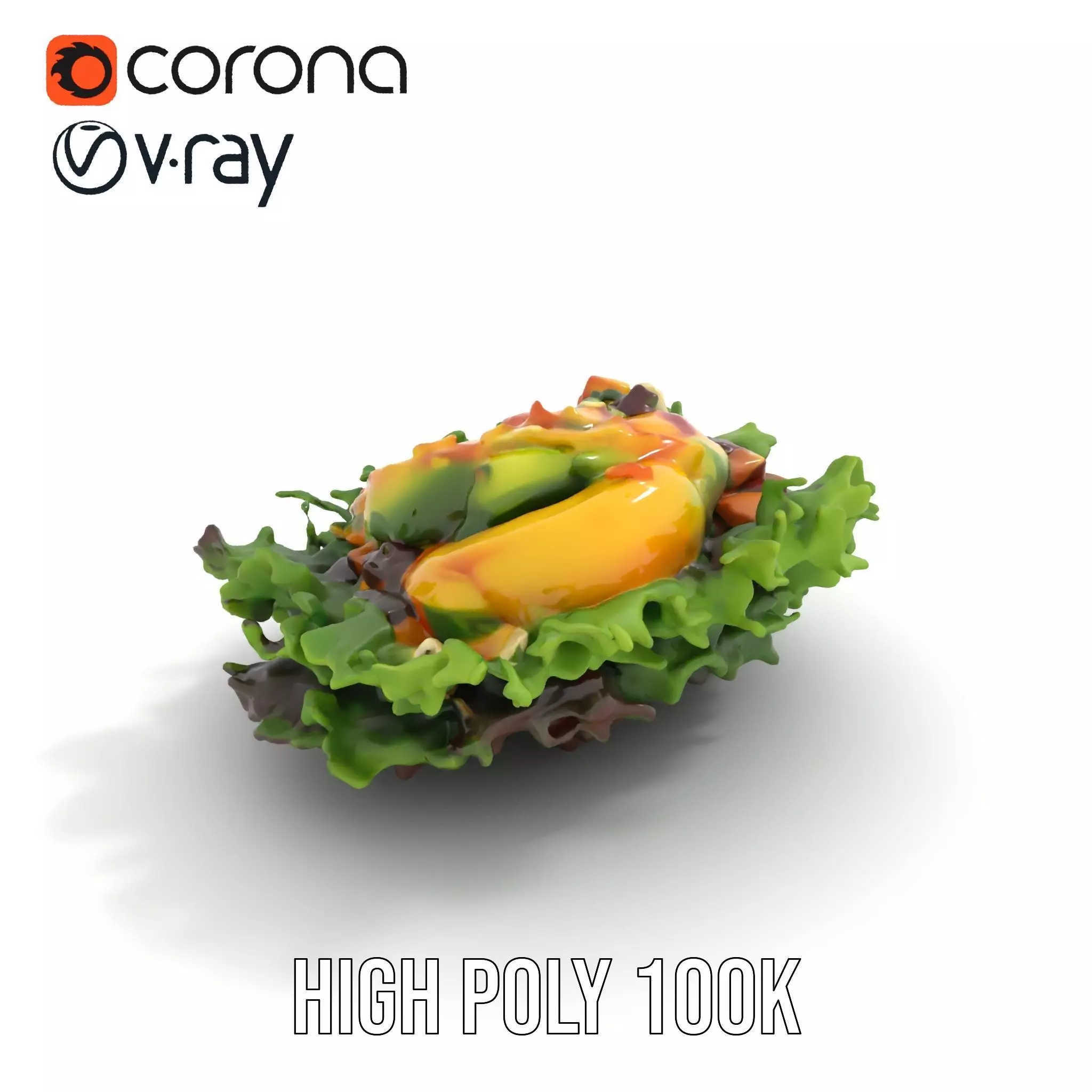 Vibrant Salad model pack Low-poly 3D model_20