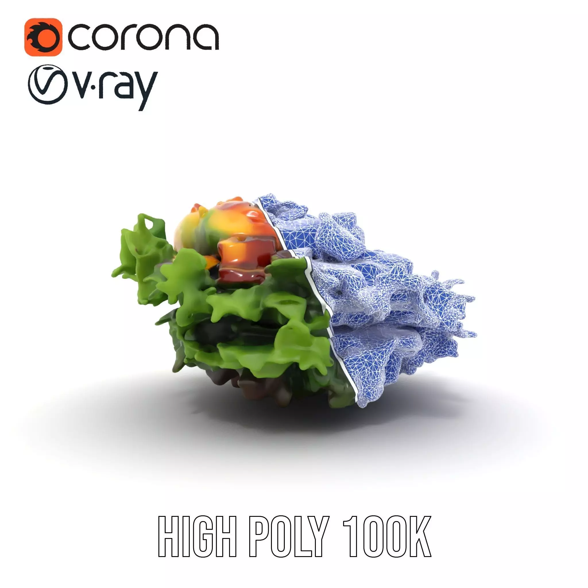 Vibrant Salad model pack Low-poly 3D model_29