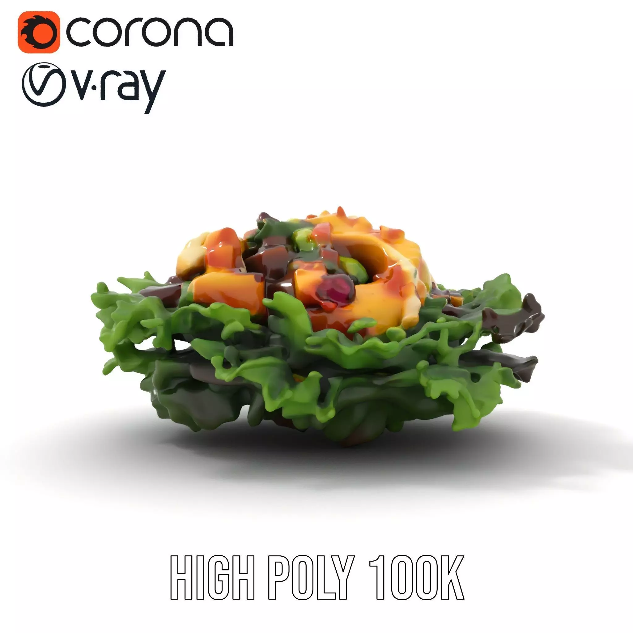 Vibrant Salad model pack Low-poly 3D model_24