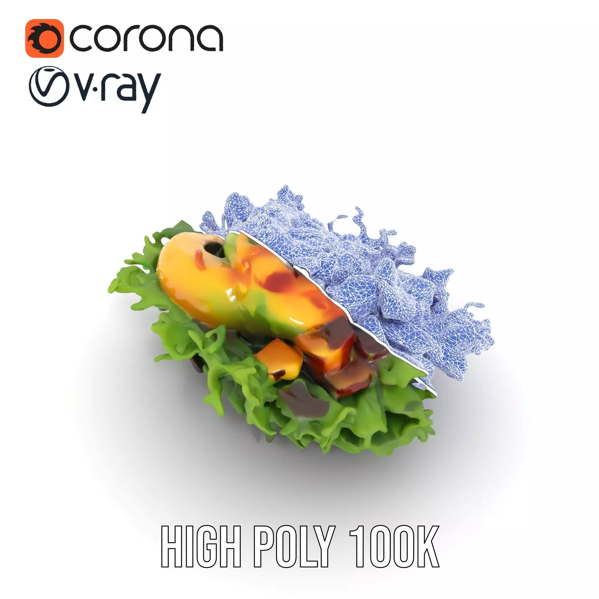 Vibrant Salad model pack Low-poly 3D model_33