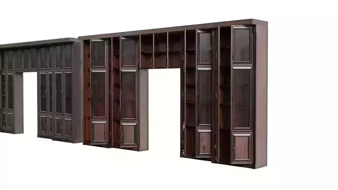 Large Wooden Book Cabinet