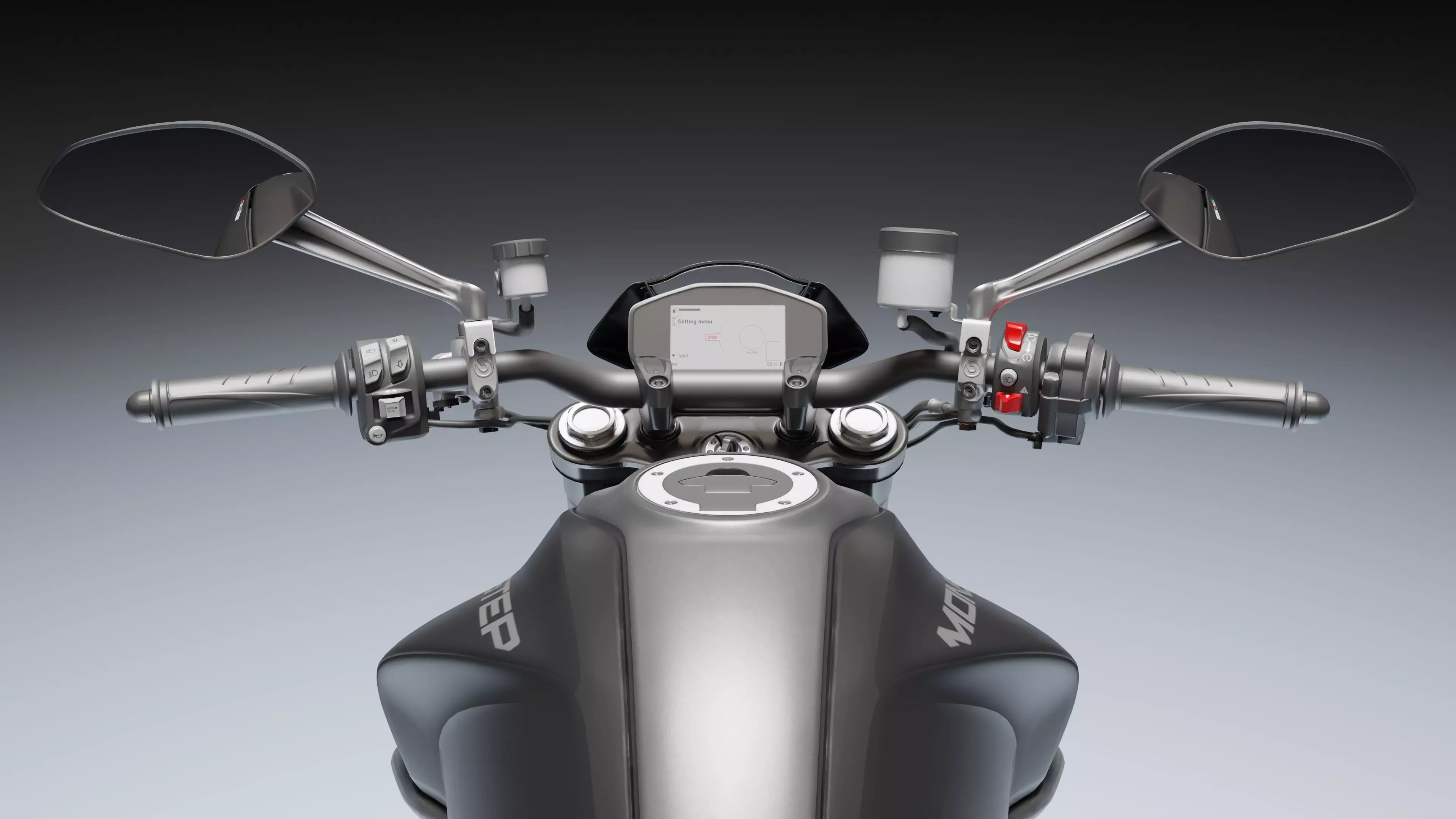 Ducati Monster Plus 2021 Low-poly 3D model_19