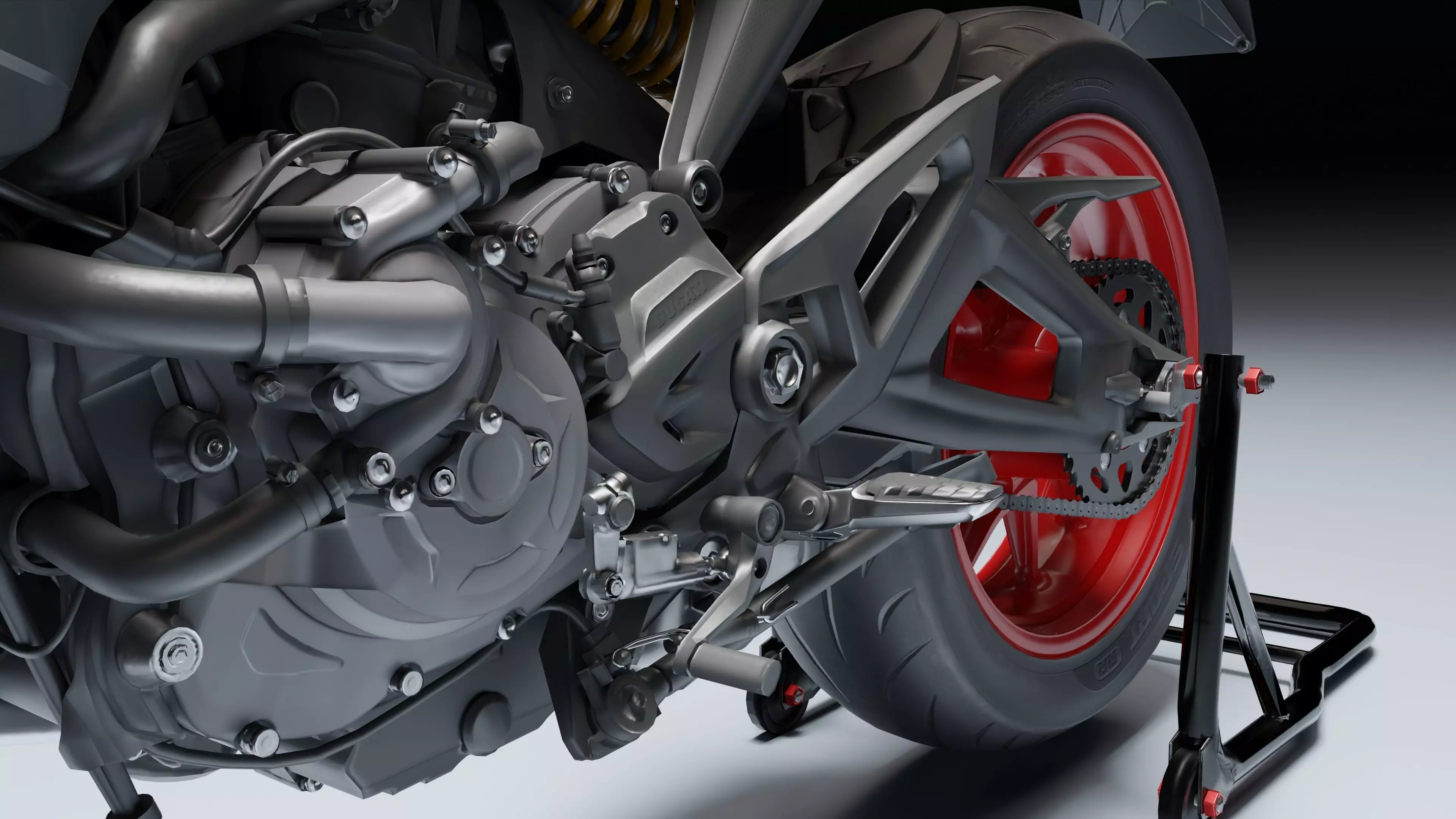 Ducati Monster Plus 2021 Low-poly 3D model_26