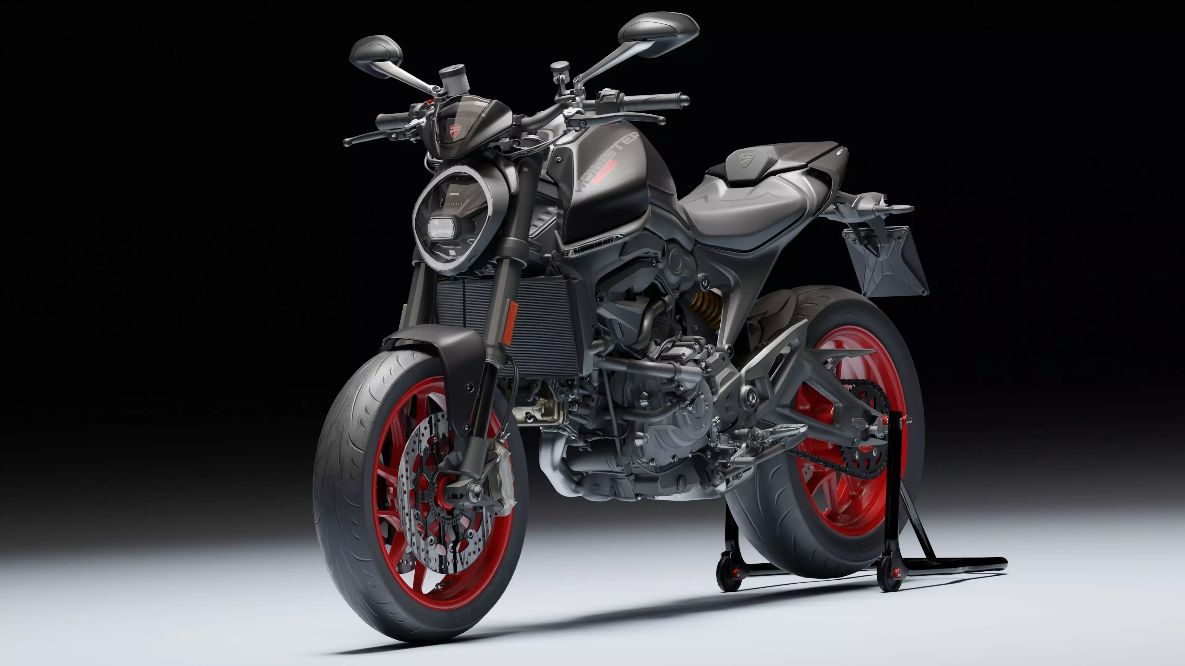 Ducati Monster Plus 2021 Low-poly 3D model_2