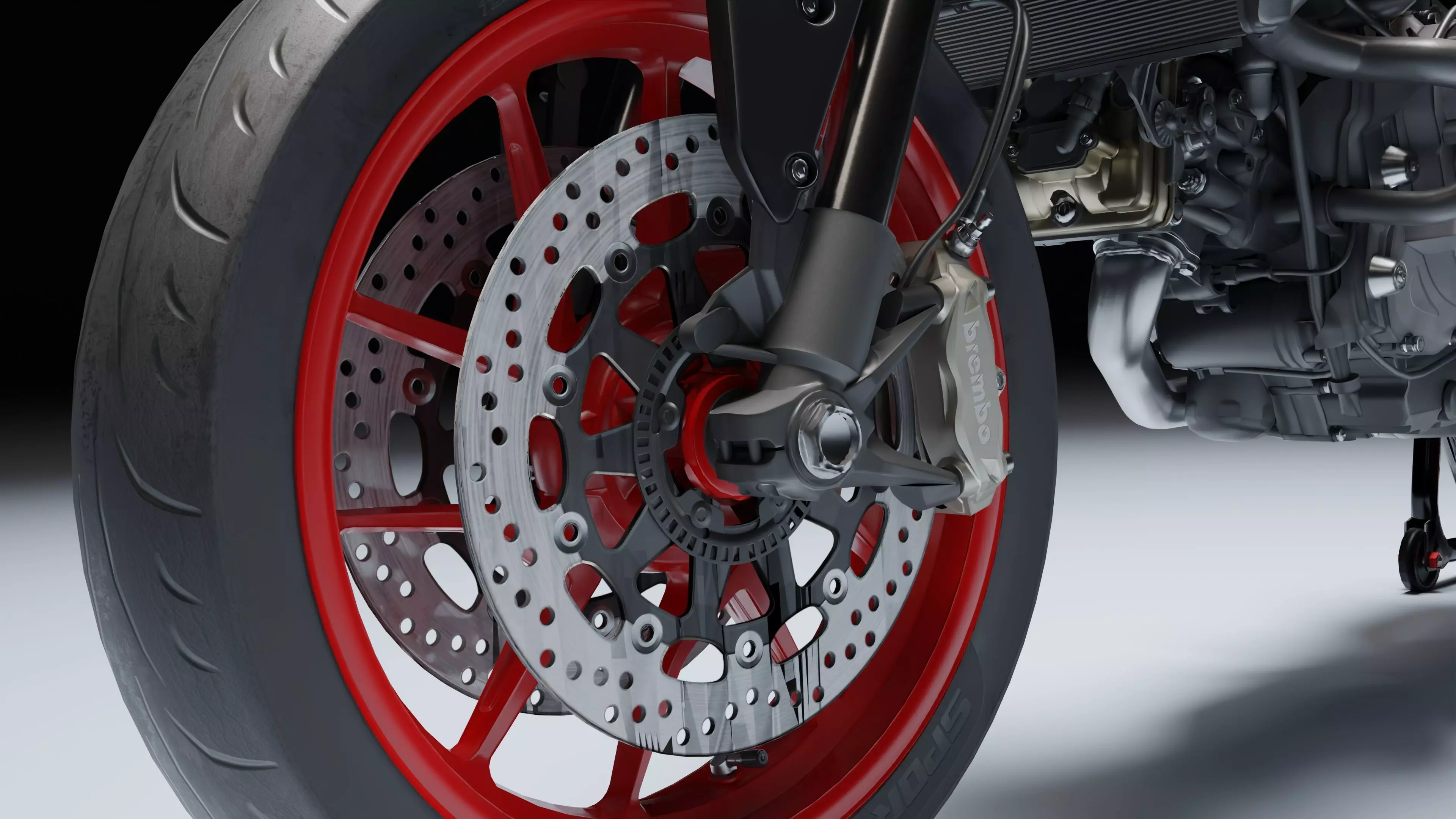 Ducati Monster Plus 2021 Low-poly 3D model_25